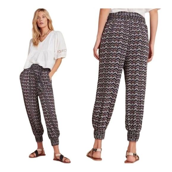 By Anthropologie Women's Abstract Print Pullon High Waist Joggers, M - Picture 1 of 11
